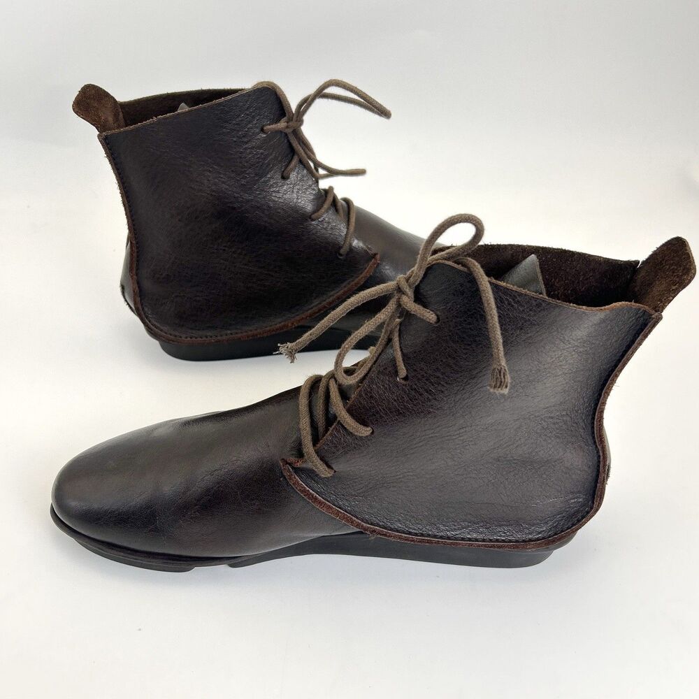 Trippen Lace-Up Ankle Shoes Women's Sz EU 40 US 8.5 Brown Leather Nomad F? - Picture 6 of 13